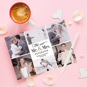 Neues Foto und Frau Wedding Dankeschön Karte