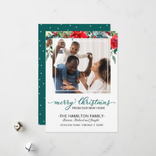 Neues Foto zur Weihnachtsfeier der Zuhause Feiertagskarte