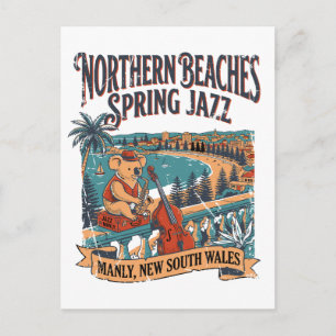Neues Frühjahrs-Jazz-Festival Northern Beaches Man Postkarte