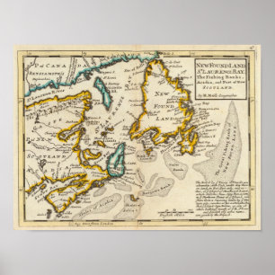 Neues gefundenes Land, Bucht St. Laurence, Acadia Poster