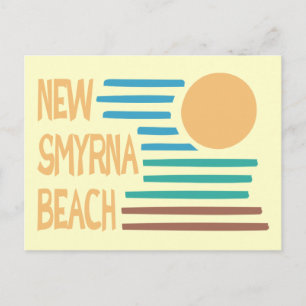 Neues geometrisches Design von Smyrna Beach Florid Postkarte