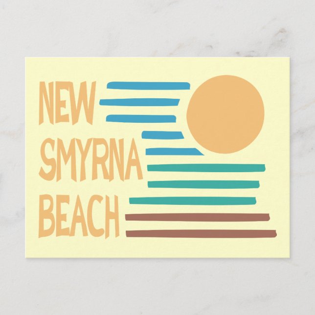 Neues geometrisches Design von Smyrna Beach Florid Postkarte (Vorderseite)