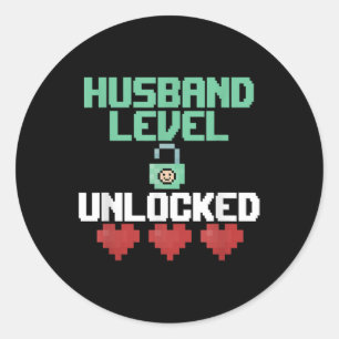 Neues Geschenk für Ehemänner auf der Husband-Ebene Runder Aufkleber