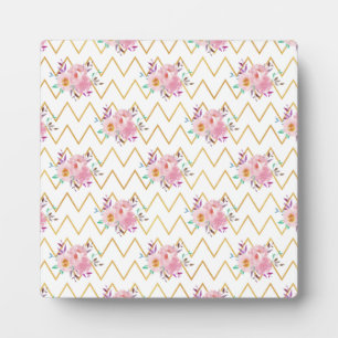 Neues Geschenk für Zuhause lila und grüner Blumens Fotoplatte