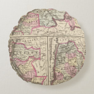 Neues Granada, Venezuela, Guayana Rundes Kissen