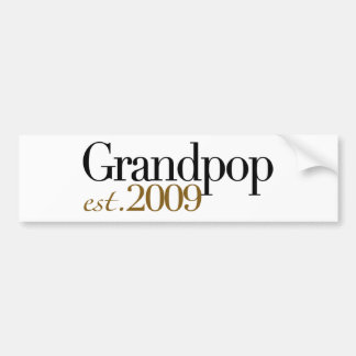 Neues Grandpop Est 2009 Autoaufkleber