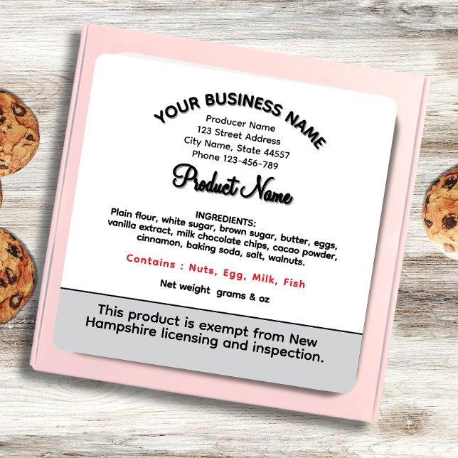 Neues Gütesiegel für Zuhause-Bäcker für die Hütte  Quadratischer Aufkleber (Von Creator hochgeladen)