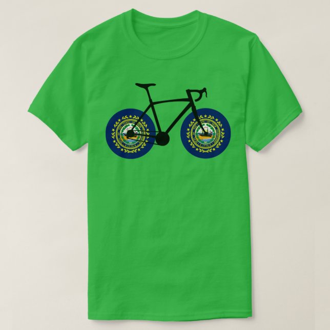 Neues Hampshire Flag Cycling T-Shirt (Design vorne)