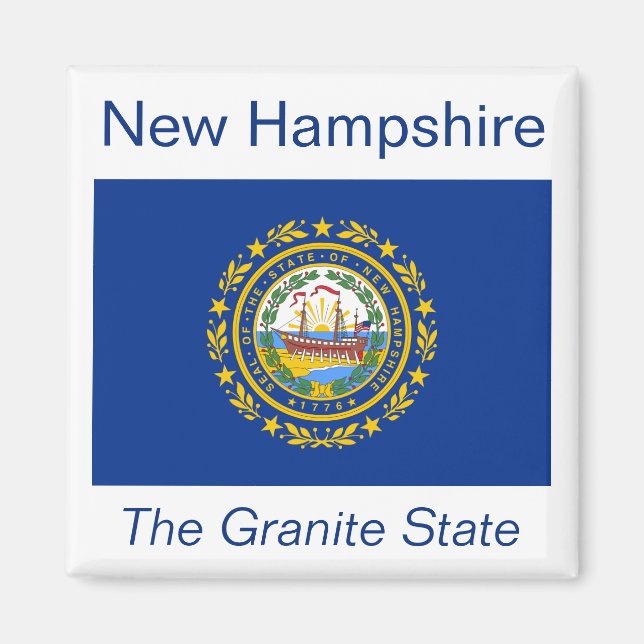 Neues Hampshire Flag Magnet (Vorne)