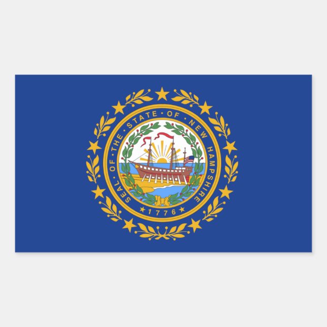 Neues Hampshire State Flag Sticker (Vorderseite)