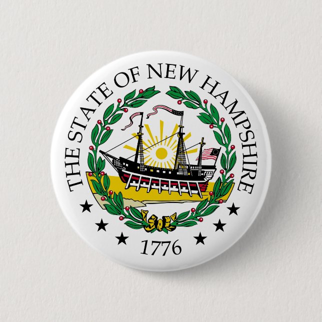 Neues Hampshire-Zeichen Button (Vorderseite)