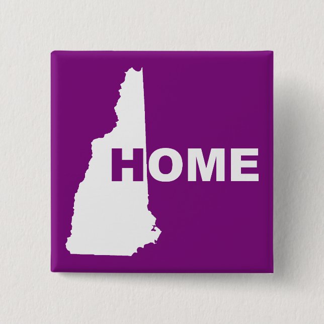 Neues Hampshire Zuhause aus Staat Button Abzeichen (Vorderseite)