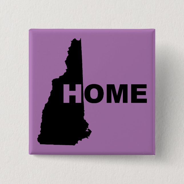 Neues Hampshire Zuhause aus Staat Button Abzeichen (Vorderseite)