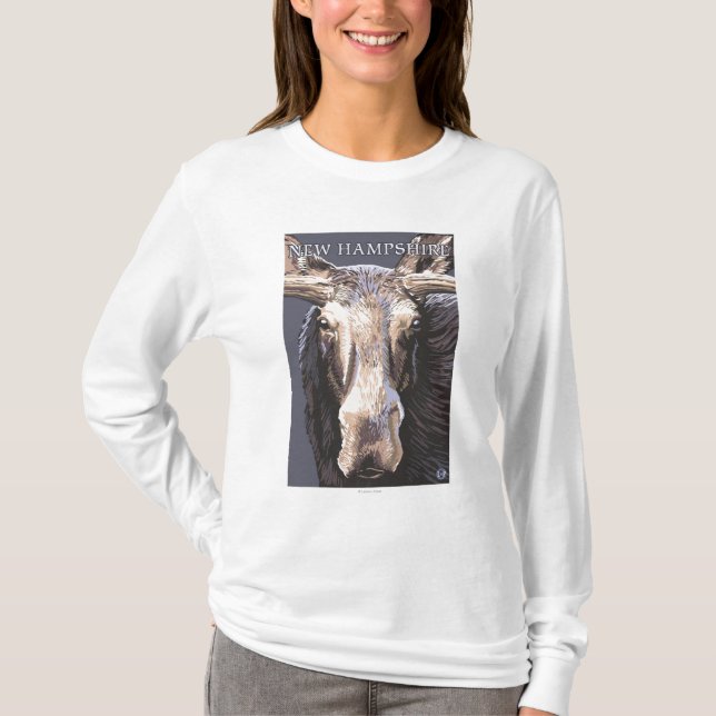 Neues HampshireMoose herauf nahes T-Shirt (Vorderseite)