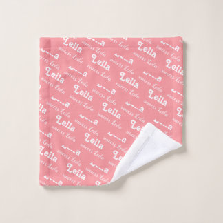 Neues Handtuch | PInk Personalisiert Name Baby | Waschlappen