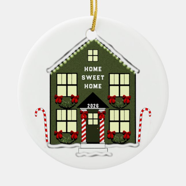 Neues Haus 2025 Keramik Ornament (Vorne)