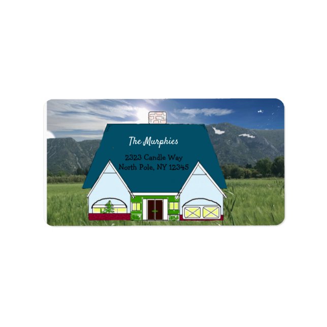 Neues Haus-Adressfeld Adressaufkleber (Vorne)