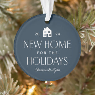 Neues Haus ein Foto Marine blauen Weihnachten Ornament