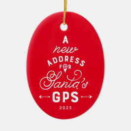 Neues Haus niedlich rot ein Foto Weihnachten Keramik Ornament