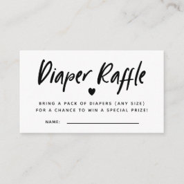 Neues Heart Baby Dusche Windeln Raffle Ticket Begleitkarte