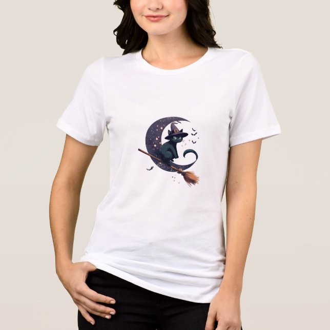Neues Hexenkatzen-Design  Tri-Blend Shirt (Vorderseite)