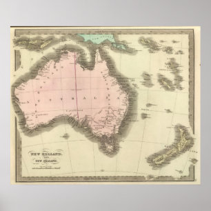 Neues Holland und Neuseeland Poster