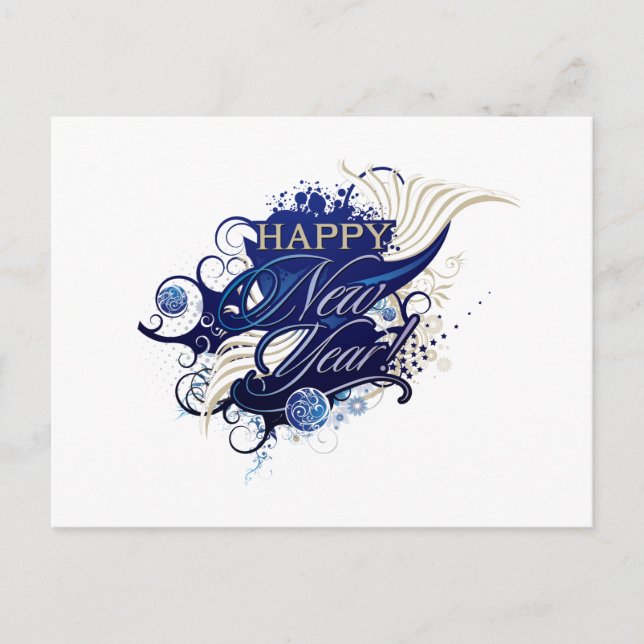 Neues Jahr 2022 Postkarte (Vorderseite)