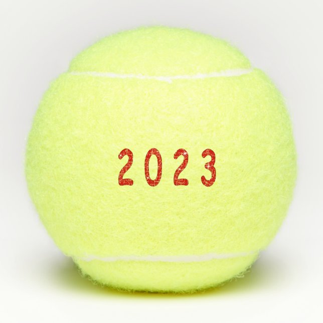 Neues Jahr, 2023, Nummer 2023, Geschenk für ein ne Tennisbälle (Vorderseite)