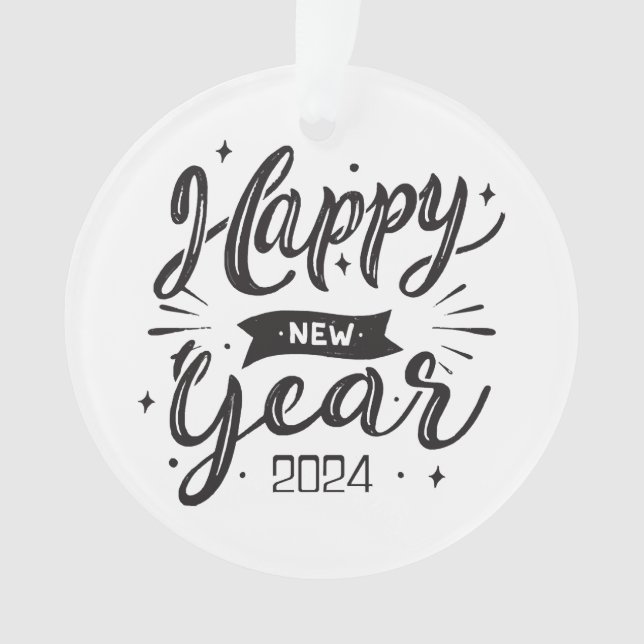 Neues Jahr 2024 Ornament (Vorderseite)