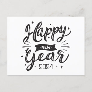 Neues Jahr 2024 Postkarte