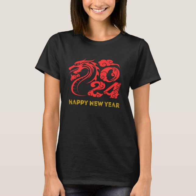 Neues Jahr 2024 T-Shirt (Vorderseite)