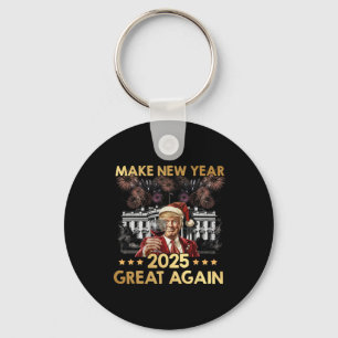 Neues Jahr 2025 wieder großartig Funny Trump Wine  Schlüsselanhänger