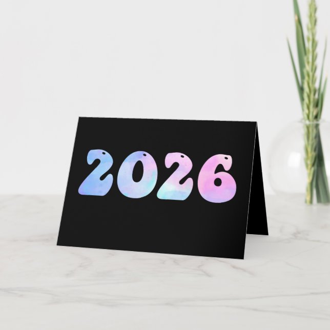Neues Jahr 2026 Karte (Vorderseite)