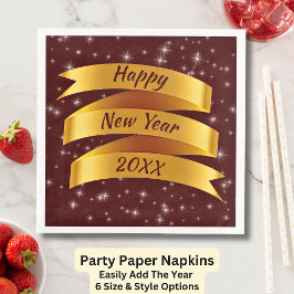 Neues Jahr 20xx Gold Band hinzufügen Serviette