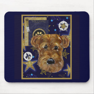 NEUES JAHR AIREDALE MOUSEPAD