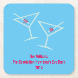 Neues Jahr-Beifall (personalisiert) Rechteckiger Pappuntersetzer