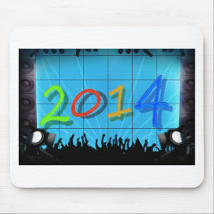 Neues Jahr-Büro-Stadt-Party-bunte Spaß-Kunst 2014 Mousepad