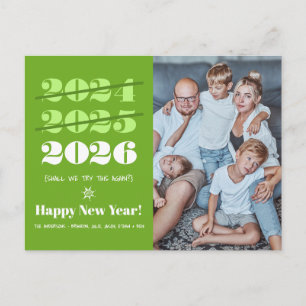 Neues Jahr Die Sonne 3. Mal ein Charm Modernes grü Feiertagspostkarte