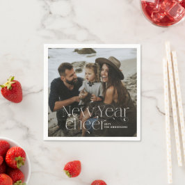 Neues Jahr Foto Elegante Art Deco Typografie Serviette