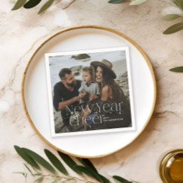 Neues Jahr Foto Elegante Art Deco Typografie Serviette