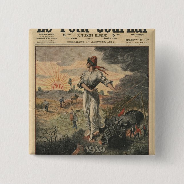 Neues Jahr, Frankreich hofft für bessere Tage Button (Vorderseite)