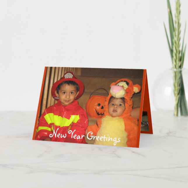 Neues Jahr-Grüße 2008 Feiertagskarte (Vorderseite)