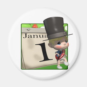 Neues Jahr-Kalender Magnet