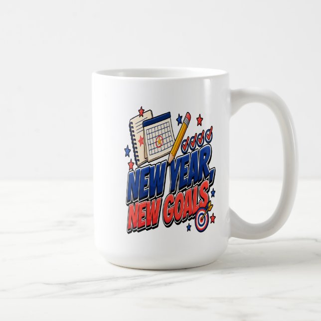 Neues Jahr, neue Ziele Kaffeetasse (Rechts)