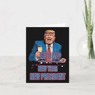 Neues Jahr Neuer Präsident Lustig Trump 2025 Übern Karte