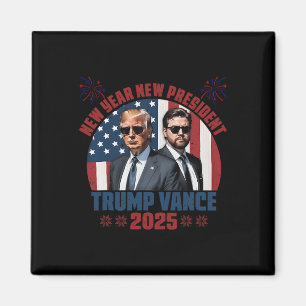 Neues Jahr Neuer Präsident Trump Vance Präsident H Magnet