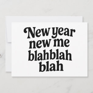 Neues Jahr, neues Ich Sarkastischer Neujahrsvorsat Feiertagskarte