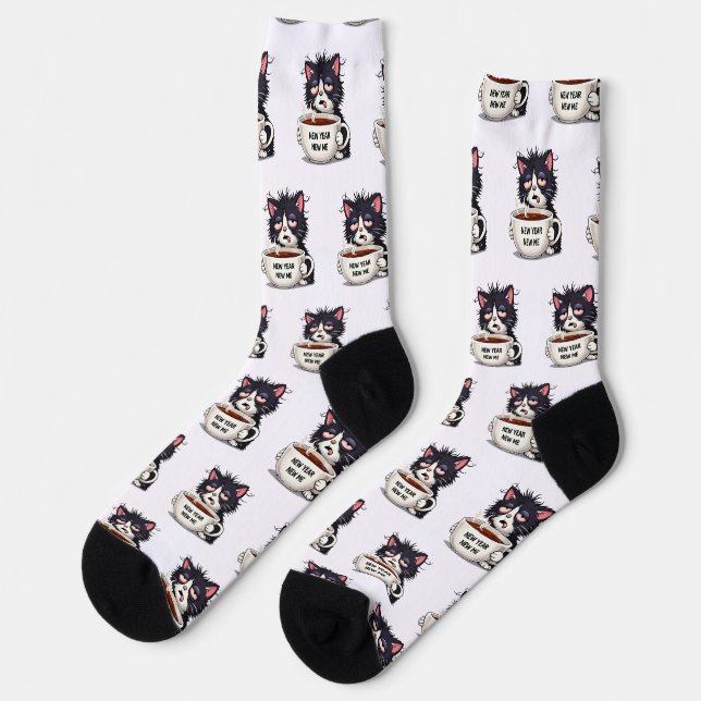 Neues Jahr neues Ich Socken (Linkes Detail)