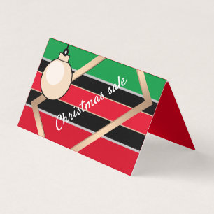 neues Jahr, neues Jahr, Ermäßigungskarte zum Verka Visitenkarten