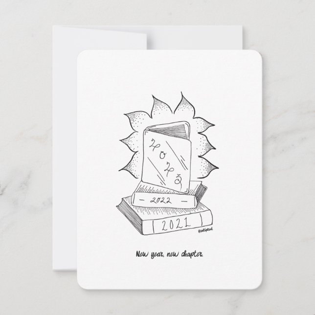 Neues Jahr, neues Kapitel: 2023 - Flachkarte Mitteilungskarte (Vorderseite)